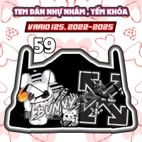 Tem dán yếm khóa nhựa nhám xe vario 125 2022 2025