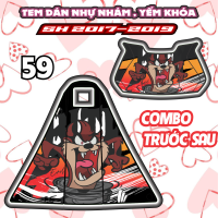 Tem dán yếm khóa nhựa nhám xe sh mode 2015 2019