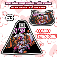 Tem dán yếm khóa nhựa nhám xe sh mode 2015 2019