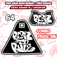 Tem dán yếm khóa nhựa nhám xe sh mode 2015 2019