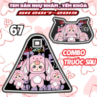 Tem dán yếm khóa nhựa nhám xe sh mode 2015 2019