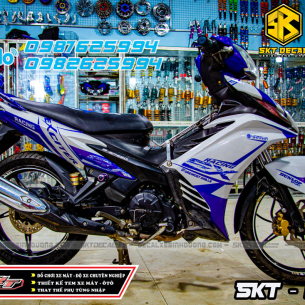 tem-trum-exciter-135-xanh-trang-racing