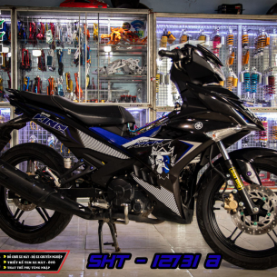 tem-exciter-150-xanh-den-king-drag