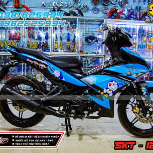 tem-trum-exciter-150-xanh-den-doremon