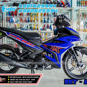 tem-trum-xe-exciter-150-xanh-den-mxking