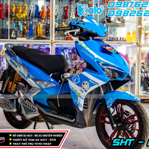 tem-trum-ariblade-xanh-trang-doremon