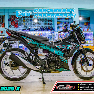 tem-roi-xe-raider-xanh-den-kingdrag