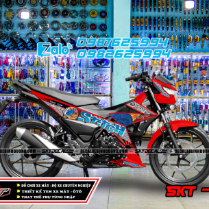 tem-roi-xe-raider-do-xanh-stitch-3123