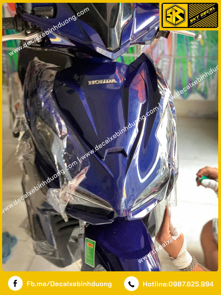 Dán keo xe Air Blade 2020 màu xanh đen
